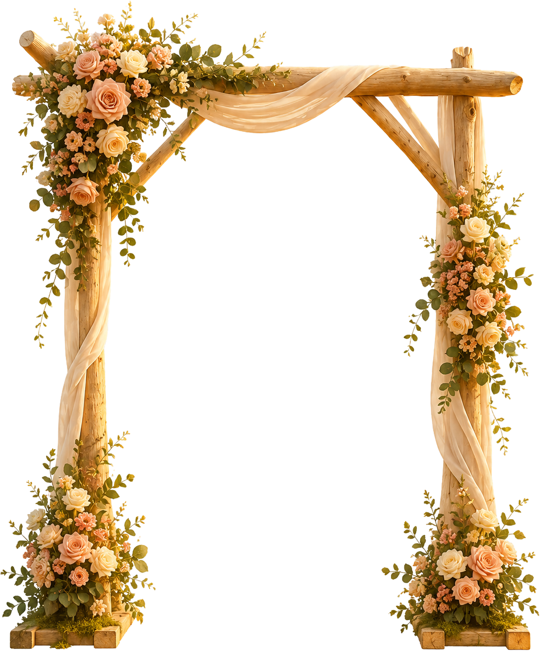 Arco de casamento florido